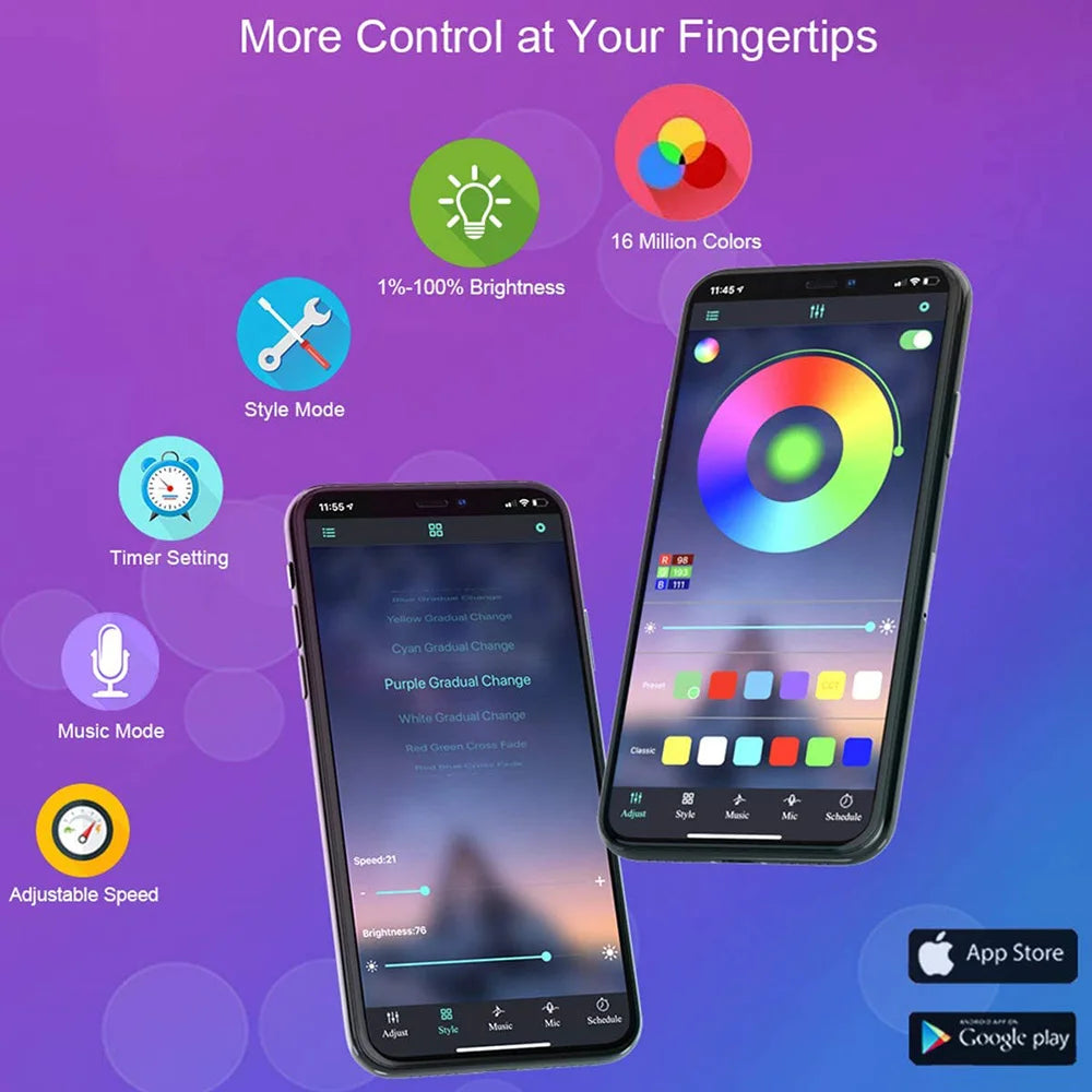 GlowFlex RGB Bluetooth Strips
