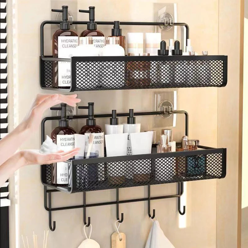 Portable no drill wall mounted storage rack