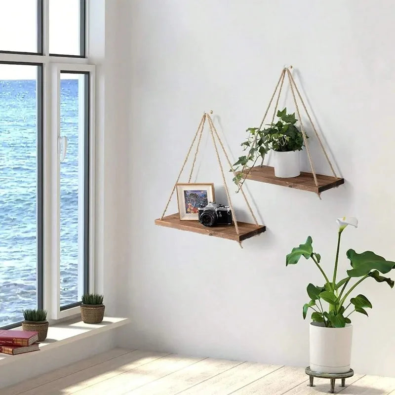 Floating Rope Wall Shelf