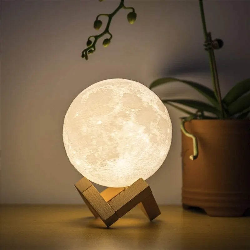 Lunar Glow Touch Moon Lamp