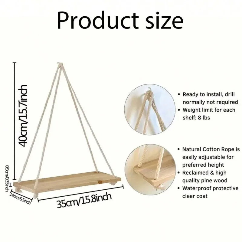 Floating Rope Wall Shelf