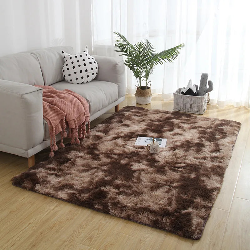Plush cosy fluffy carpet