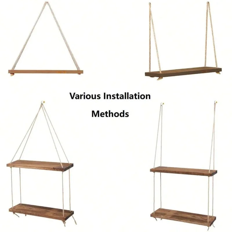 Floating Rope Wall Shelf