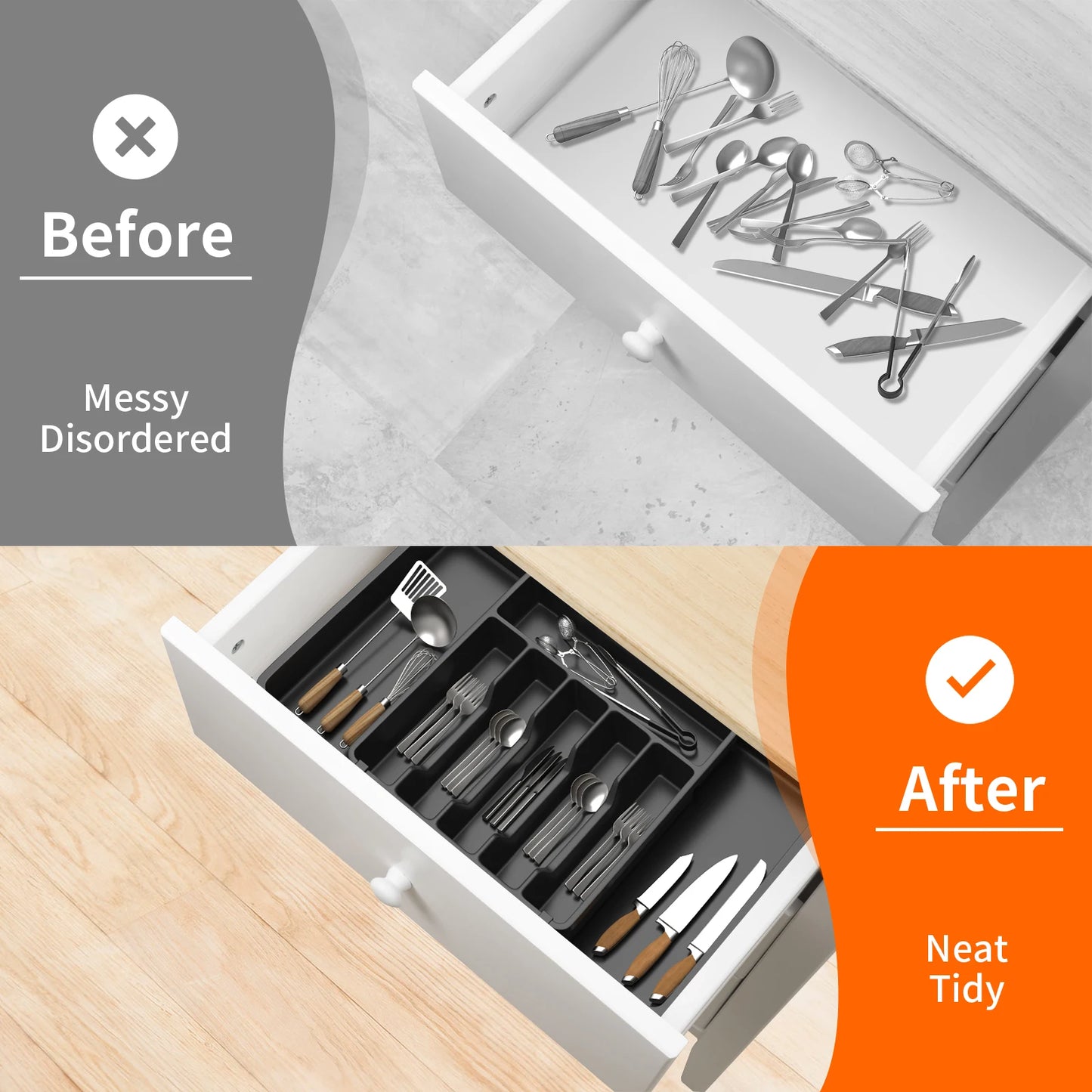 Sleek Cutlery Organiser