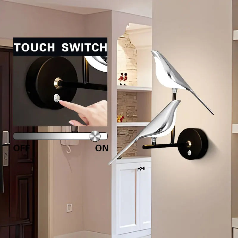 Nordic Magpie Wall Light