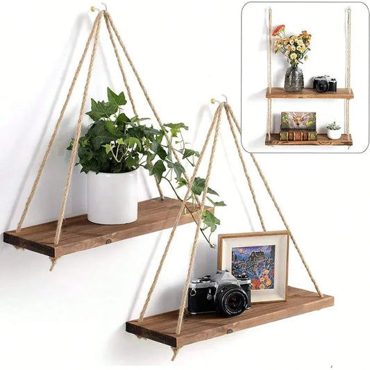 Floating Rope Wall Shelf