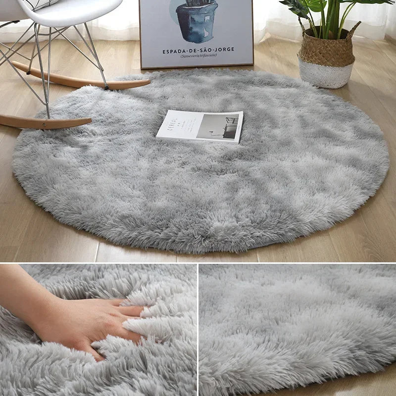 Soft Fluffy Plush Round rug