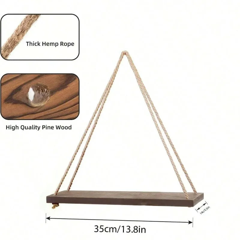 Floating Rope Wall Shelf