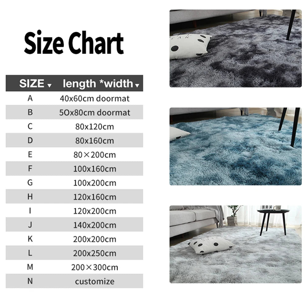 Plush cosy fluffy carpet