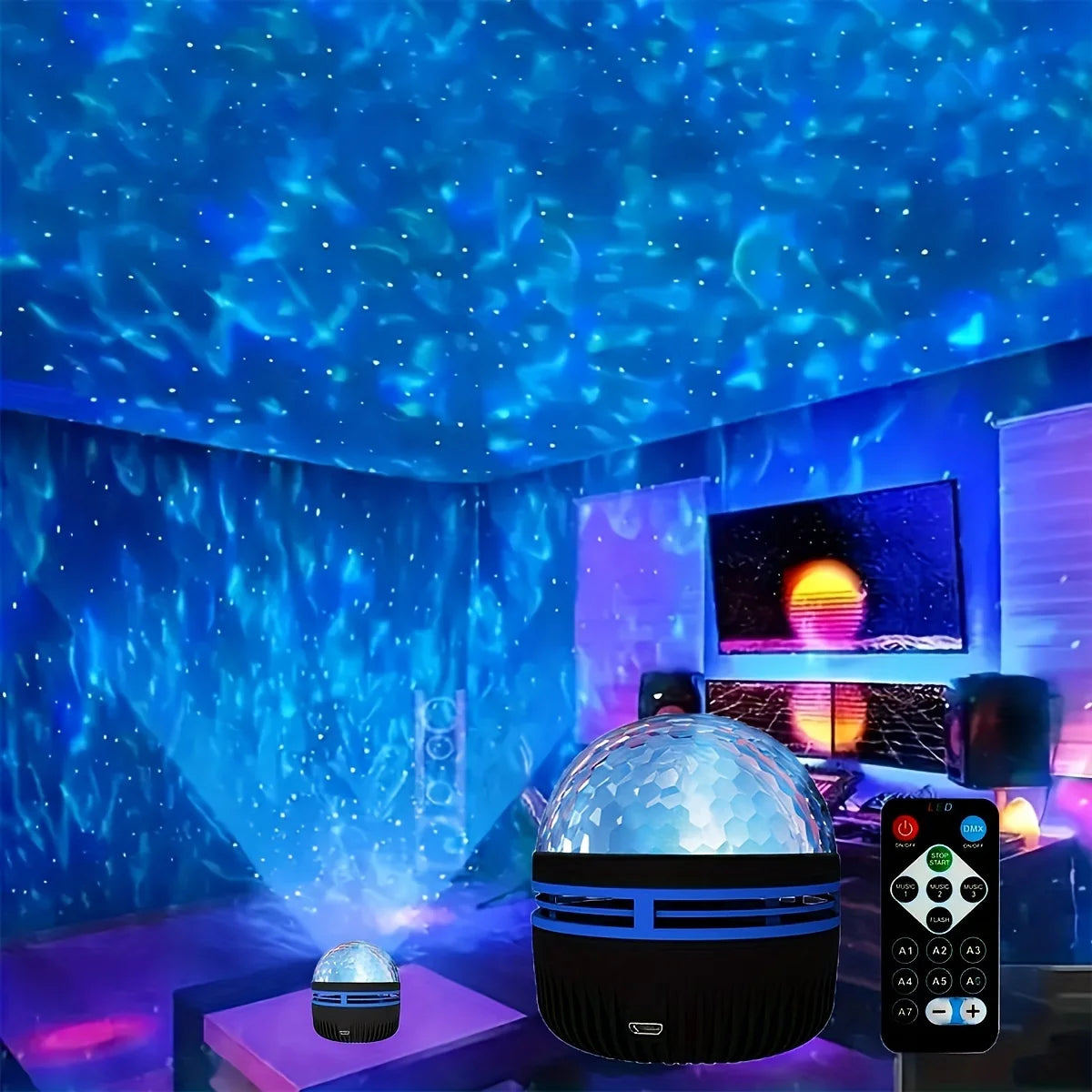 LED Galexy Ocean Wave lamp