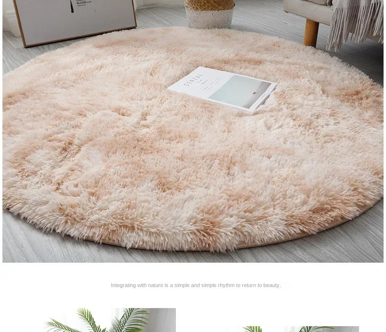 Soft Fluffy Plush Round rug