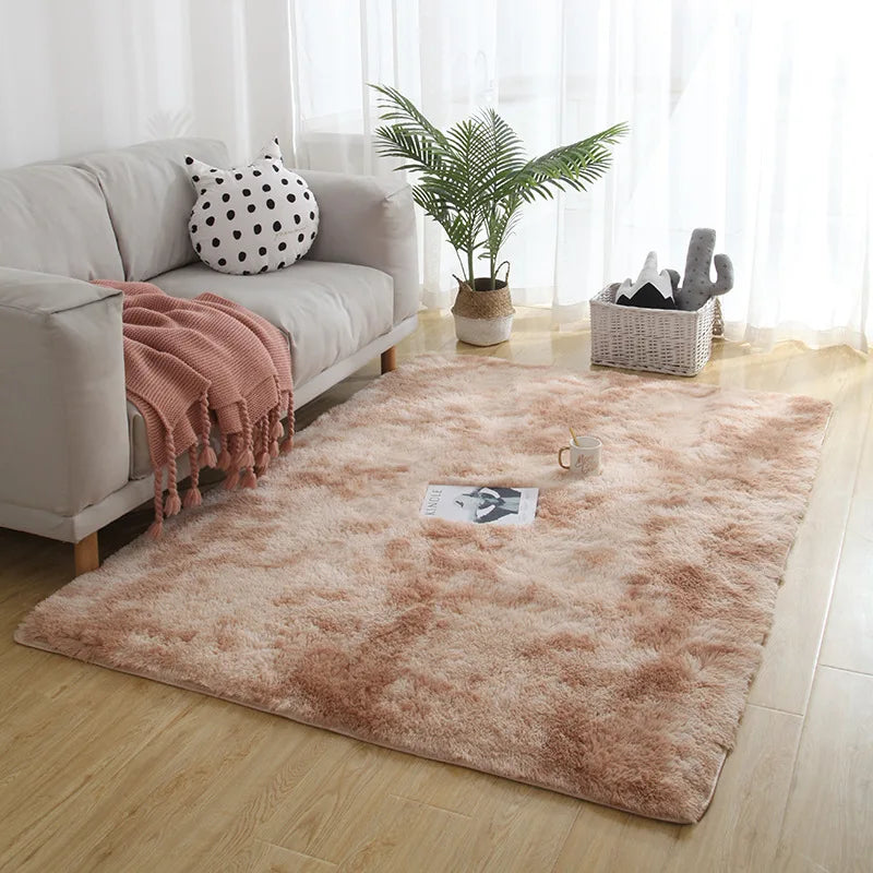 Plush cosy fluffy carpet