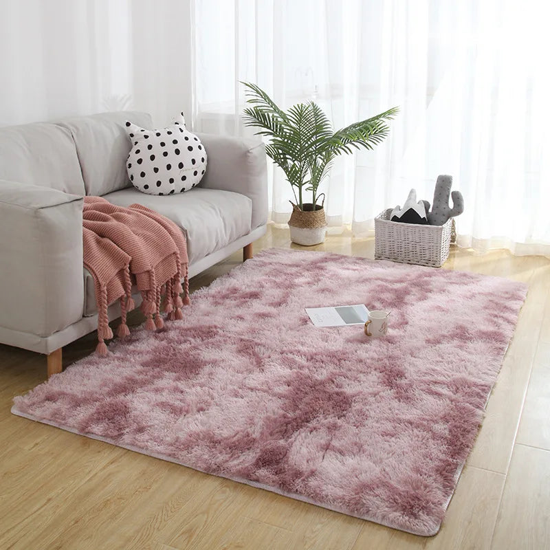 Plush cosy fluffy carpet