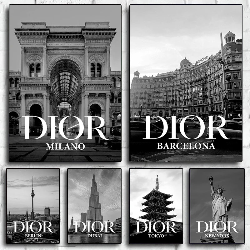 Black & White Canvas Art - Featuring iconic Landmarks