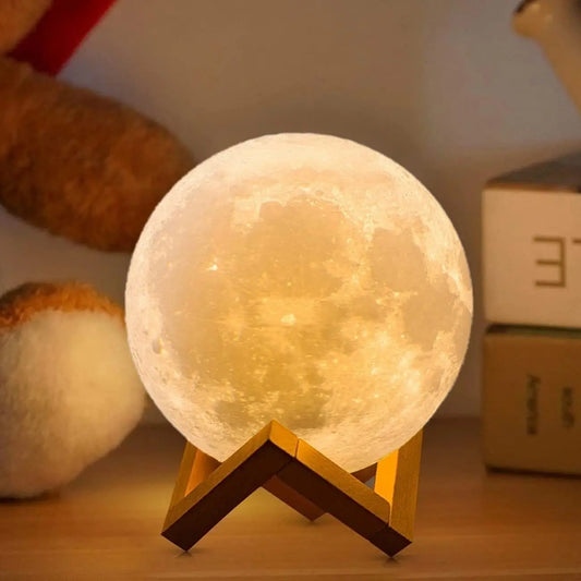 Lunar Glow Touch Moon Lamp