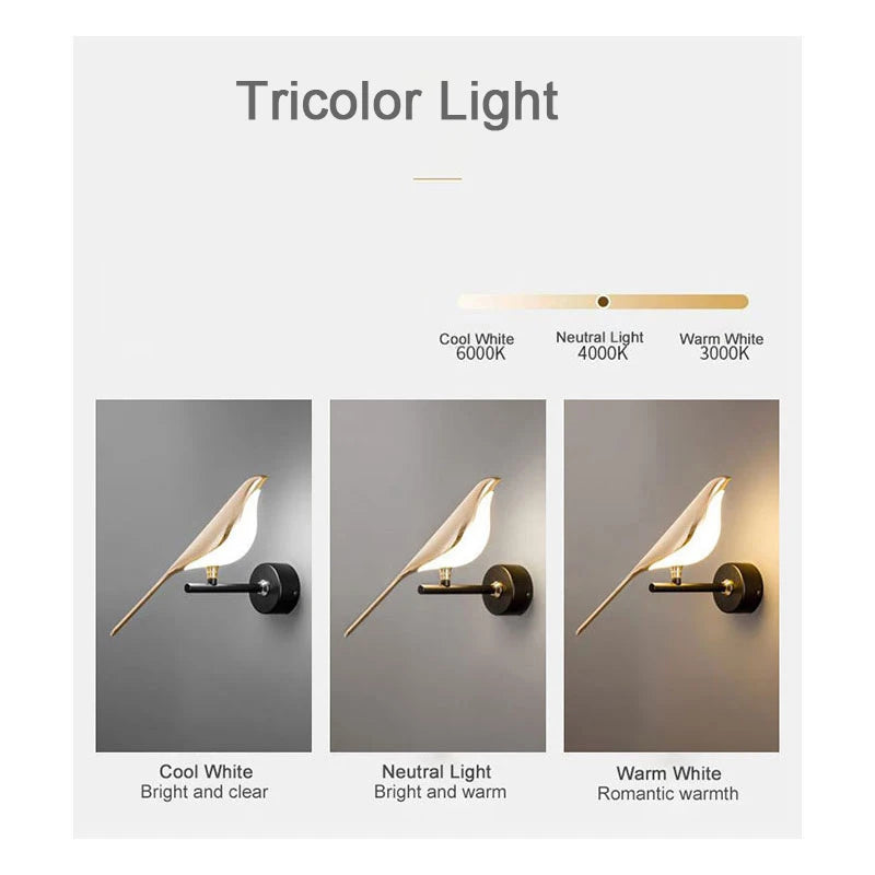 Nordic Magpie Wall Light