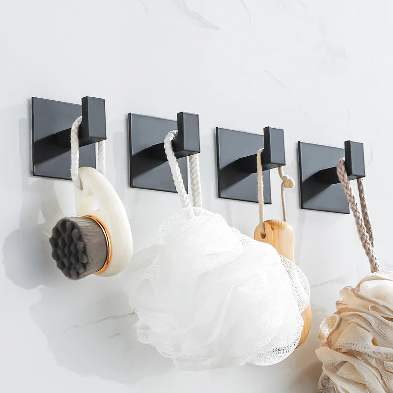 Sleek Self-Adhesive Wall Hooks