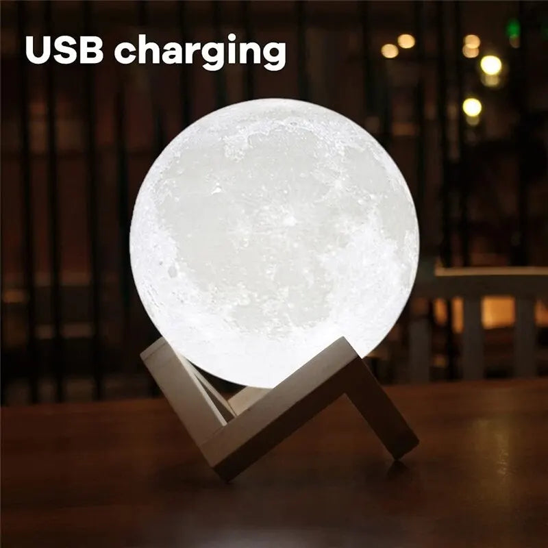 Lunar Glow Touch Moon Lamp