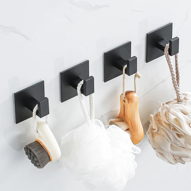 Sleek Self-Adhesive Wall Hooks
