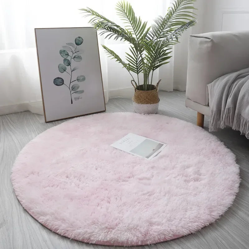 Soft Fluffy Plush Round rug